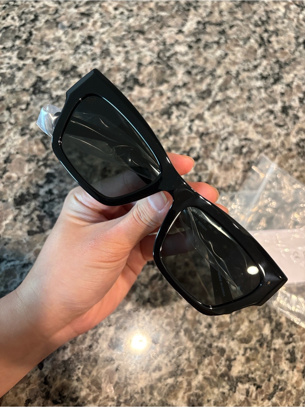 NWT Longchamp Black Rectangular Fashion Sunglasses - Women Accessories